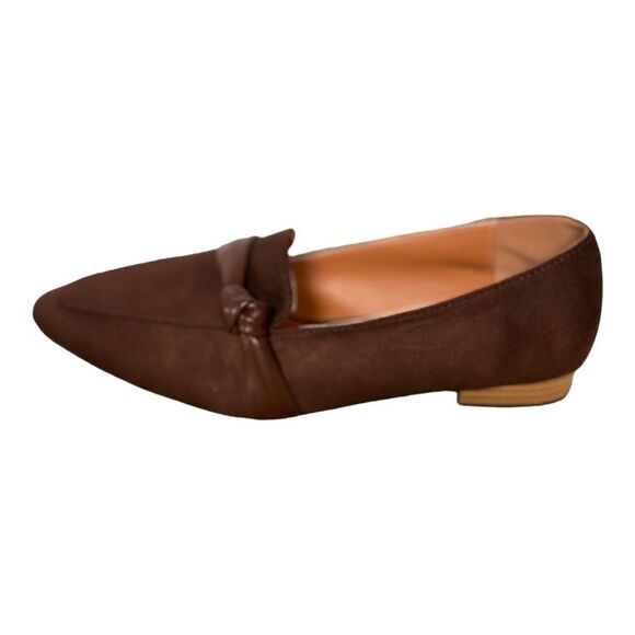 - #123 FASHION Boutique Brown faux Suede Loafers - Picture 3 of 8